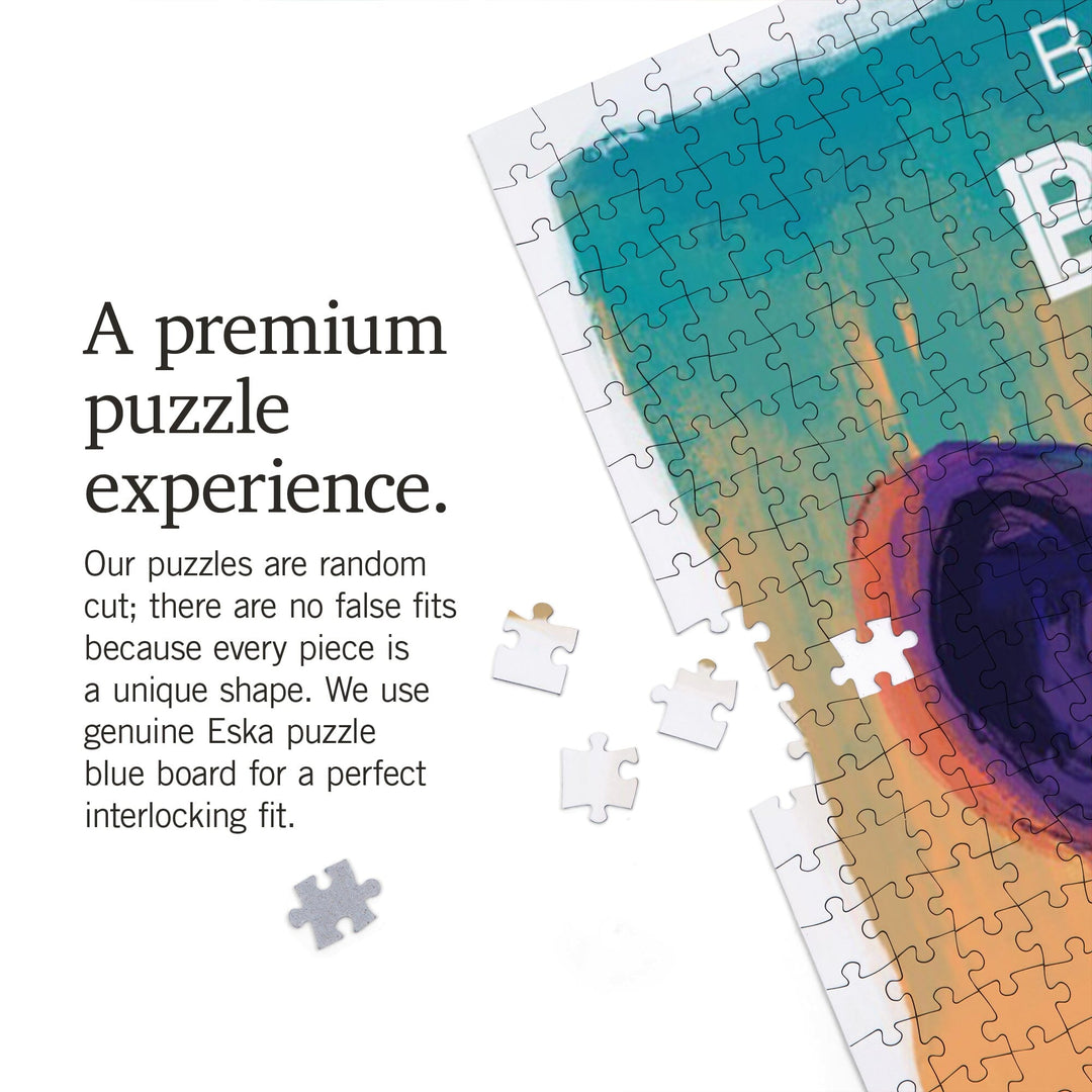 Black Bear, Vivid Series, Jigsaw Puzzle Puzzle Lantern Press 