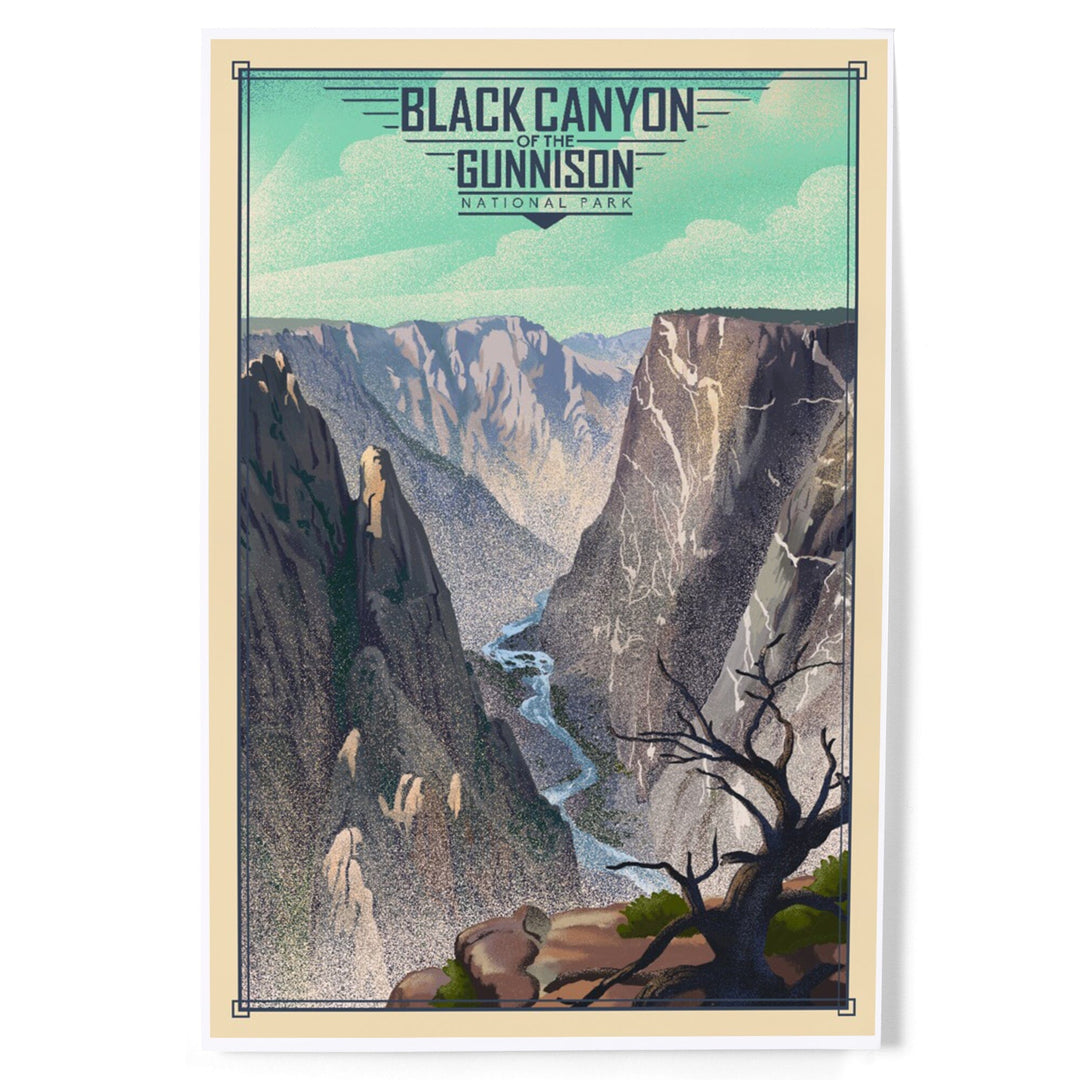 Black Canyon of the Gunnison National Park, Colorado, Lithograph National Park Series, Art & Giclee Prints Art Lantern Press 