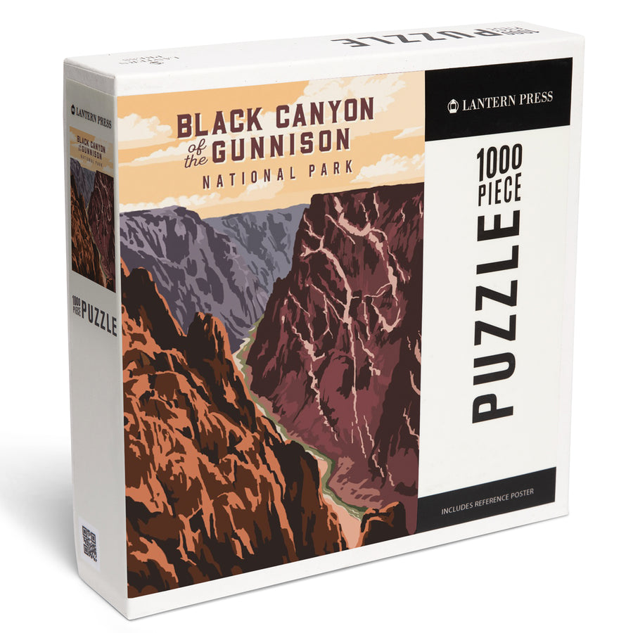 Black Canyon of the Gunnison National Park, Colorado, Painterly National Park Series, Jigsaw Puzzle Puzzle Lantern Press 