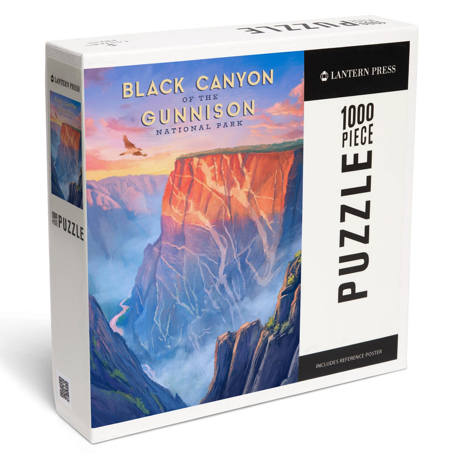 Black Canyon of the Gunnison National Park, Oil Painting, Jigsaw Puzzle Puzzle Lantern Press 