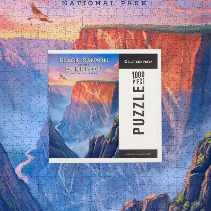 Black Canyon of the Gunnison National Park, Oil Painting, Jigsaw Puzzle Puzzle Lantern Press 