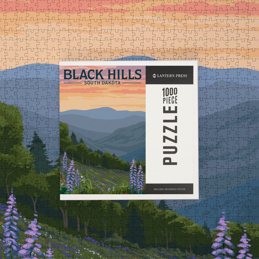 Black Hills, South Dakota, Spring Flowers, Jigsaw Puzzle Puzzle Lantern Press 