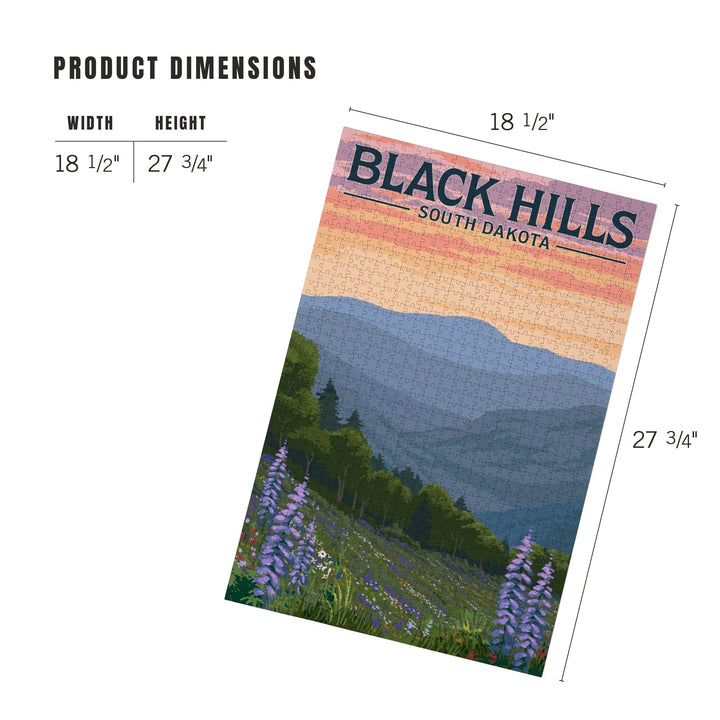 Black Hills, South Dakota, Spring Flowers, Jigsaw Puzzle Puzzle Lantern Press 