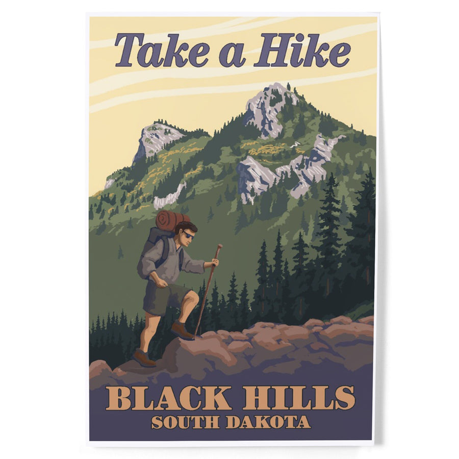 Black Hills, South Dakota, Take a Hike, Art & Giclee Prints Art Lantern Press 