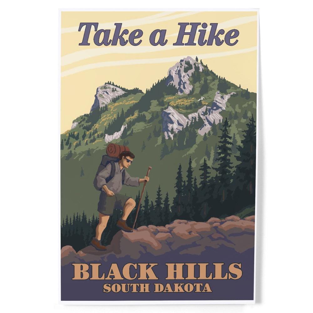 Black Hills, South Dakota, Take a Hike, Art & Giclee Prints Art Lantern Press 8 x 12 Art Print 