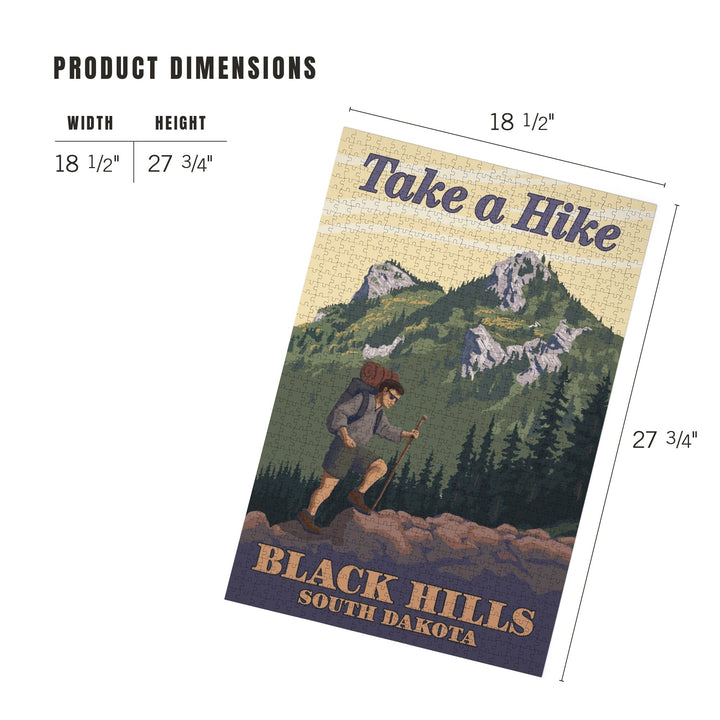 Black Hills, South Dakota, Take a Hike, Jigsaw Puzzle Puzzle Lantern Press 