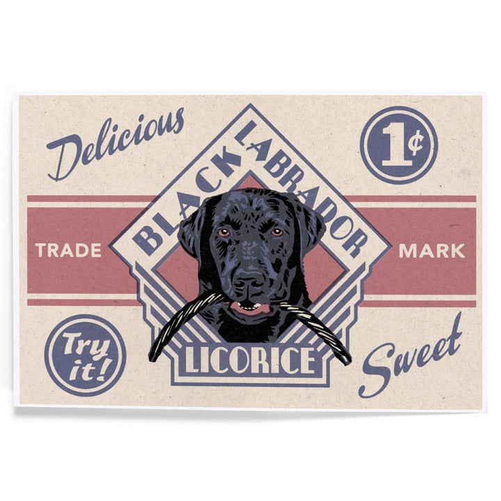 Black Labrador, Retro Black Licorice Ad, Art & Giclee Prints Art Lantern Press 