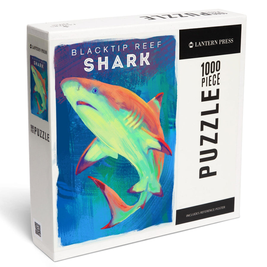 Blacktip Reef Shark, Vivid Series, Jigsaw Puzzle Puzzle Lantern Press 