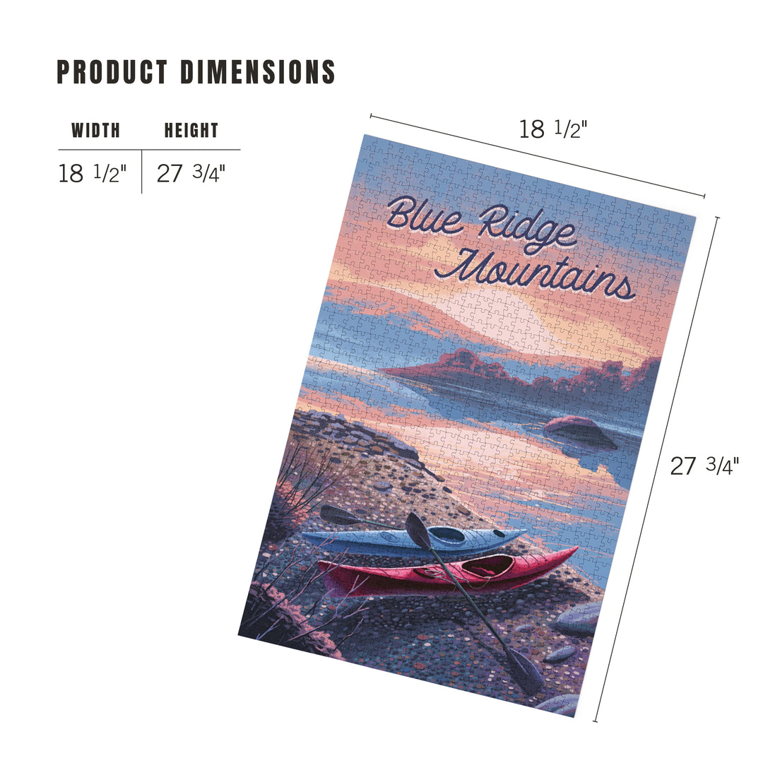 Blairsville, Georgia, Glassy Sunrise, Kayak, Jigsaw Puzzle Puzzle Lantern Press 