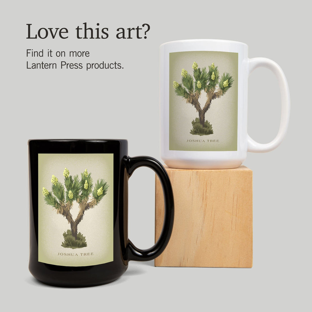 Blooming Joshua Tree, Vintage Flora, Lantern Press Artwork, Ceramic Mug Mugs Lantern Press 