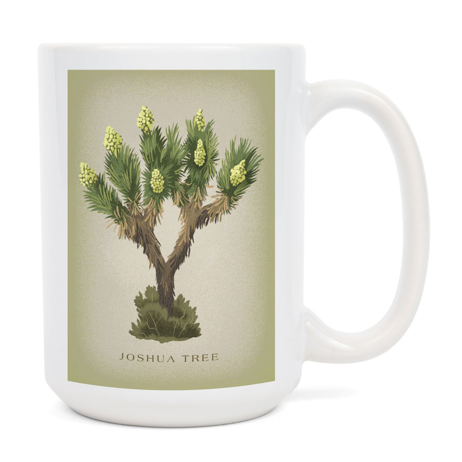Blooming Joshua Tree, Vintage Flora, Lantern Press Artwork, Ceramic Mug Mugs Lantern Press 