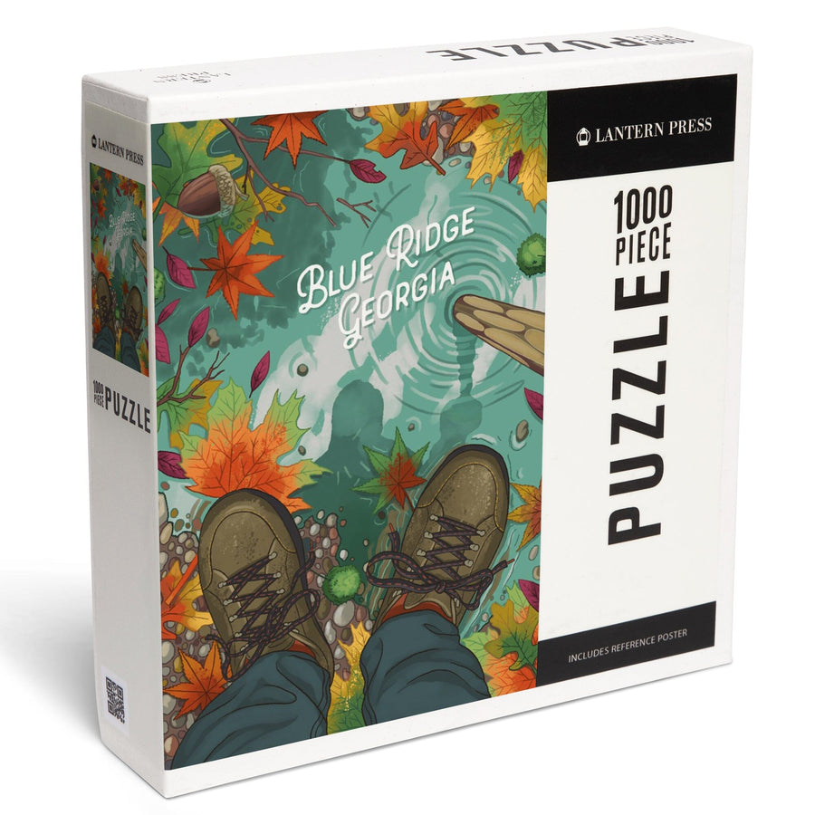 Blue Ridge, Georgia, Embrace the Elements, Hiking, Fall Colors, Jigsaw Puzzle Puzzle Lantern Press 
