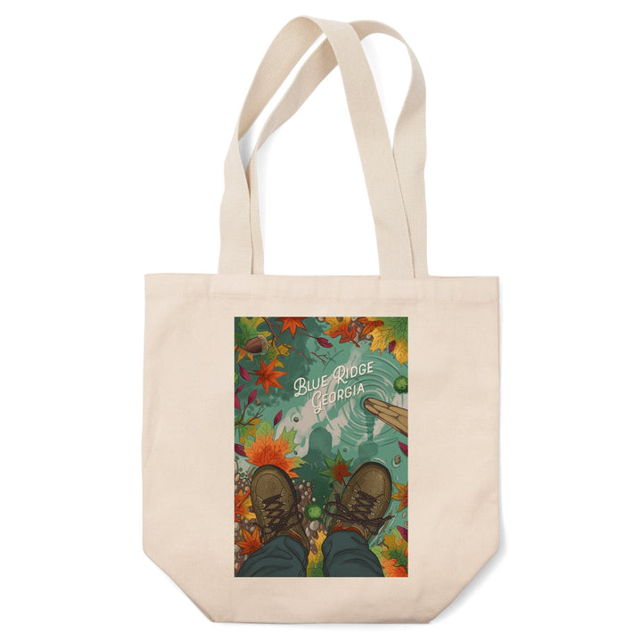 Blue Ridge, Georgia, Embrace the Elements, Hiking, Fall Colors, Tote Bag Totes Lantern Press 