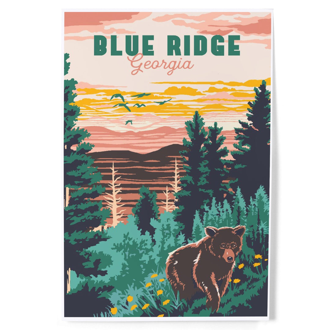 Blue Ridge, Georgia, Explorer Series, Art & Giclee Prints Art Lantern Press 