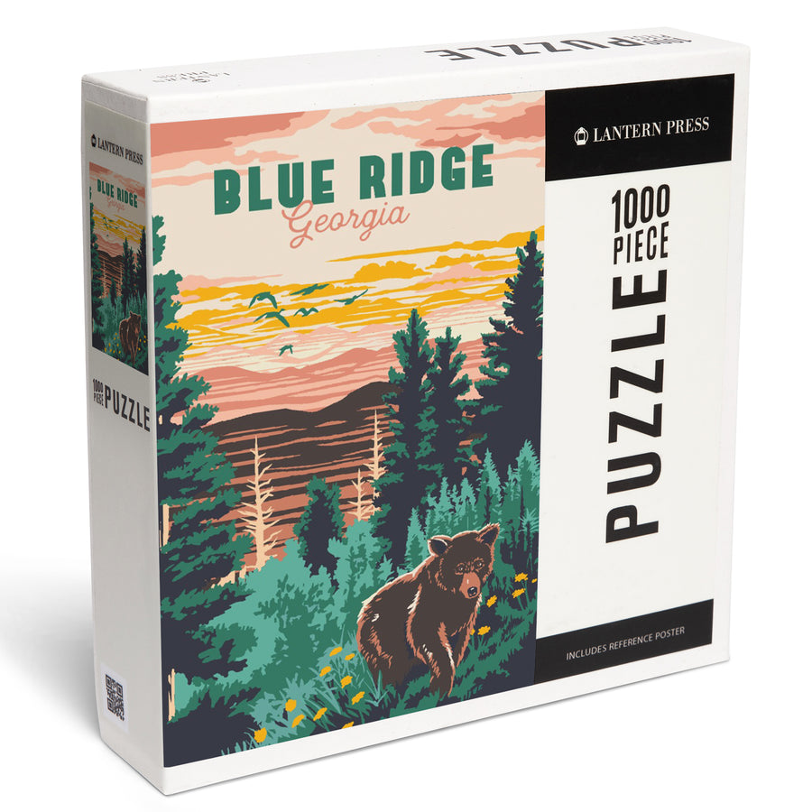 Blue Ridge, Georgia, Explorer Series, Jigsaw Puzzle Puzzle Lantern Press 