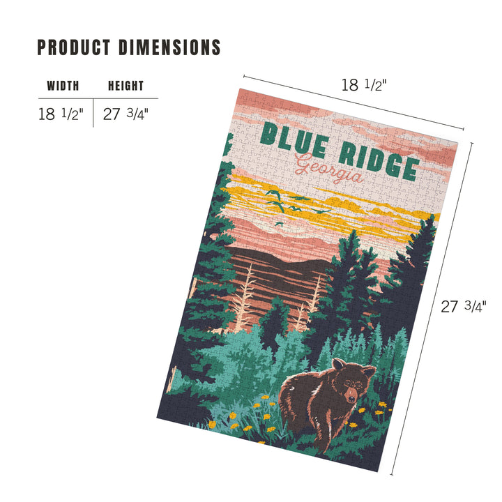 Blue Ridge, Georgia, Explorer Series, Jigsaw Puzzle Puzzle Lantern Press 