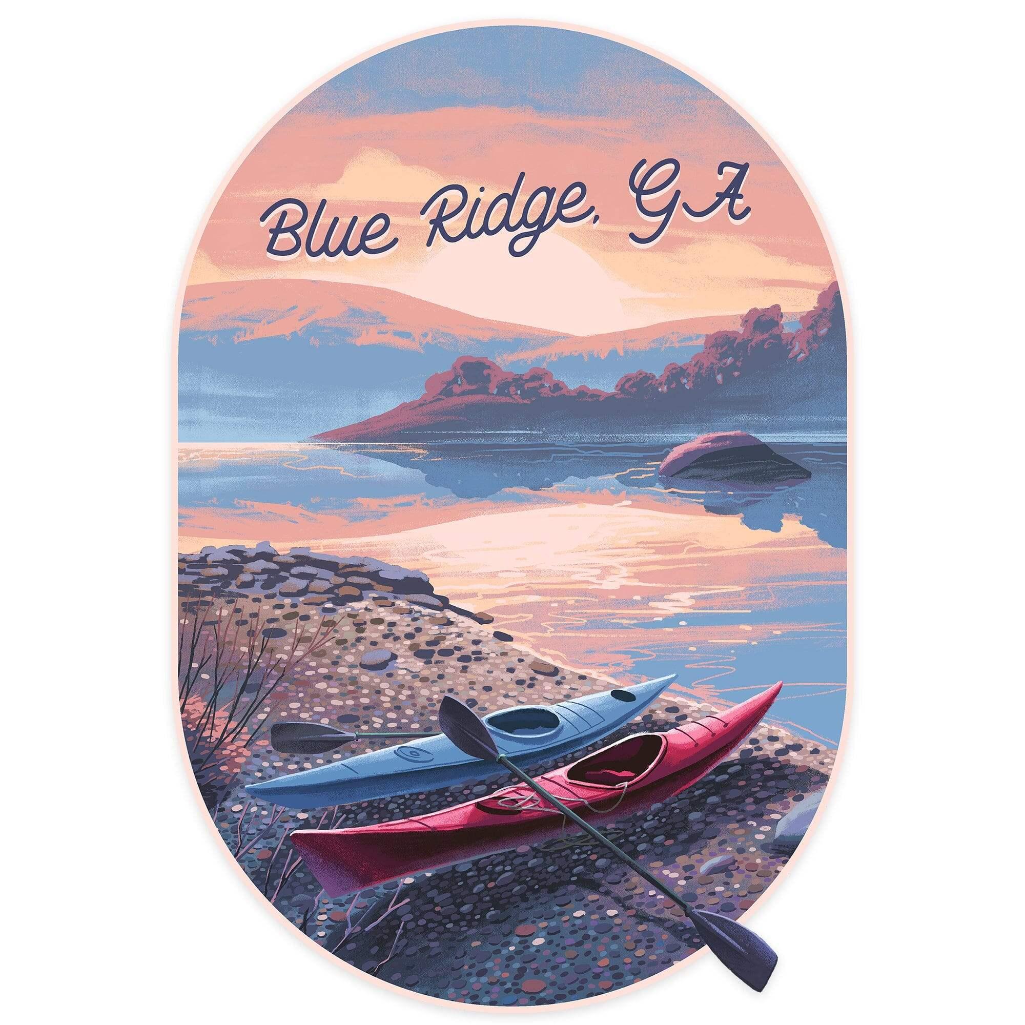 Blue Ridge, Georgia, Glassy Sunrise, Kayak, Contour, outdoor vinyl ...