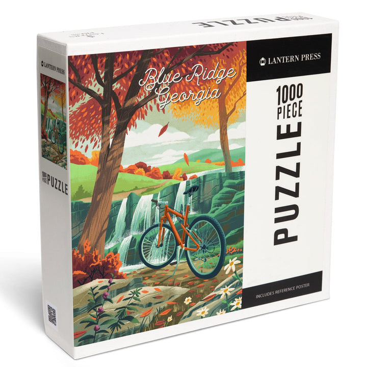 Blue Ridge, Georgia, Off To Wander, Cycling with Hills, Jigsaw Puzzle Puzzle Lantern Press 