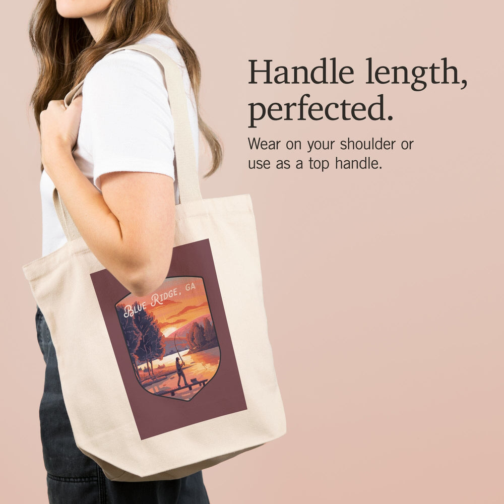 Blue Ridge, Georgia, This is Living, Fishing with Hills,, Tote Bag Totes Lantern Press 