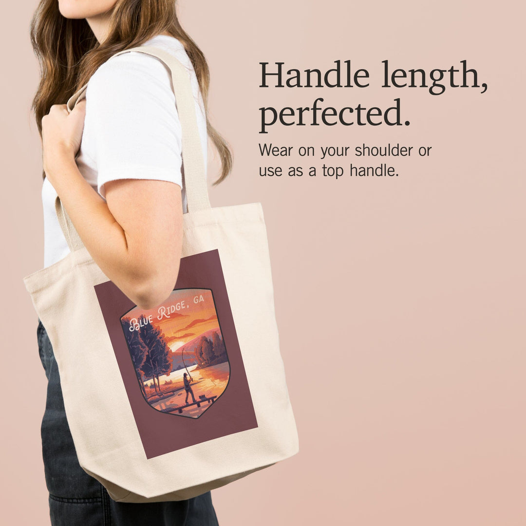 Blue Ridge, Georgia, This is Living, Fishing with Hills,, Tote Bag Totes Lantern Press 