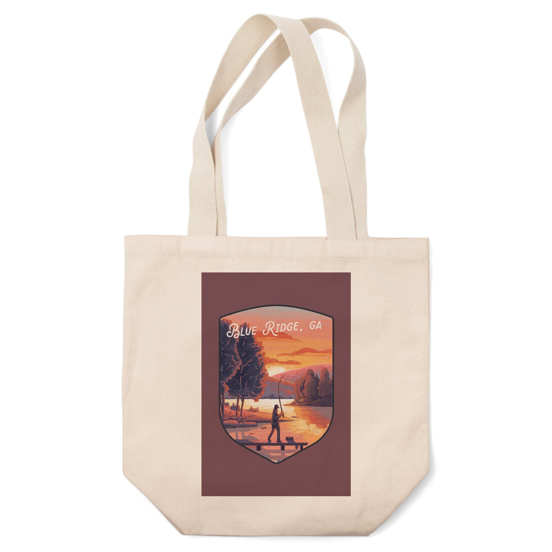 Blue Ridge, Georgia, This is Living, Fishing with Hills,, Tote Bag Totes Lantern Press 