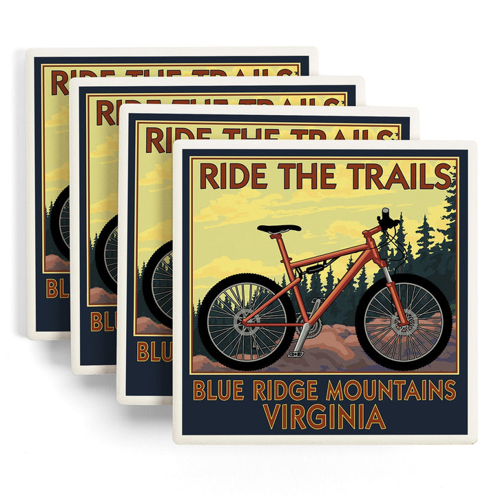 Blue Ridge Mountains, Virginia, Ride the Trails, Coasters Coasters Lantern Press 