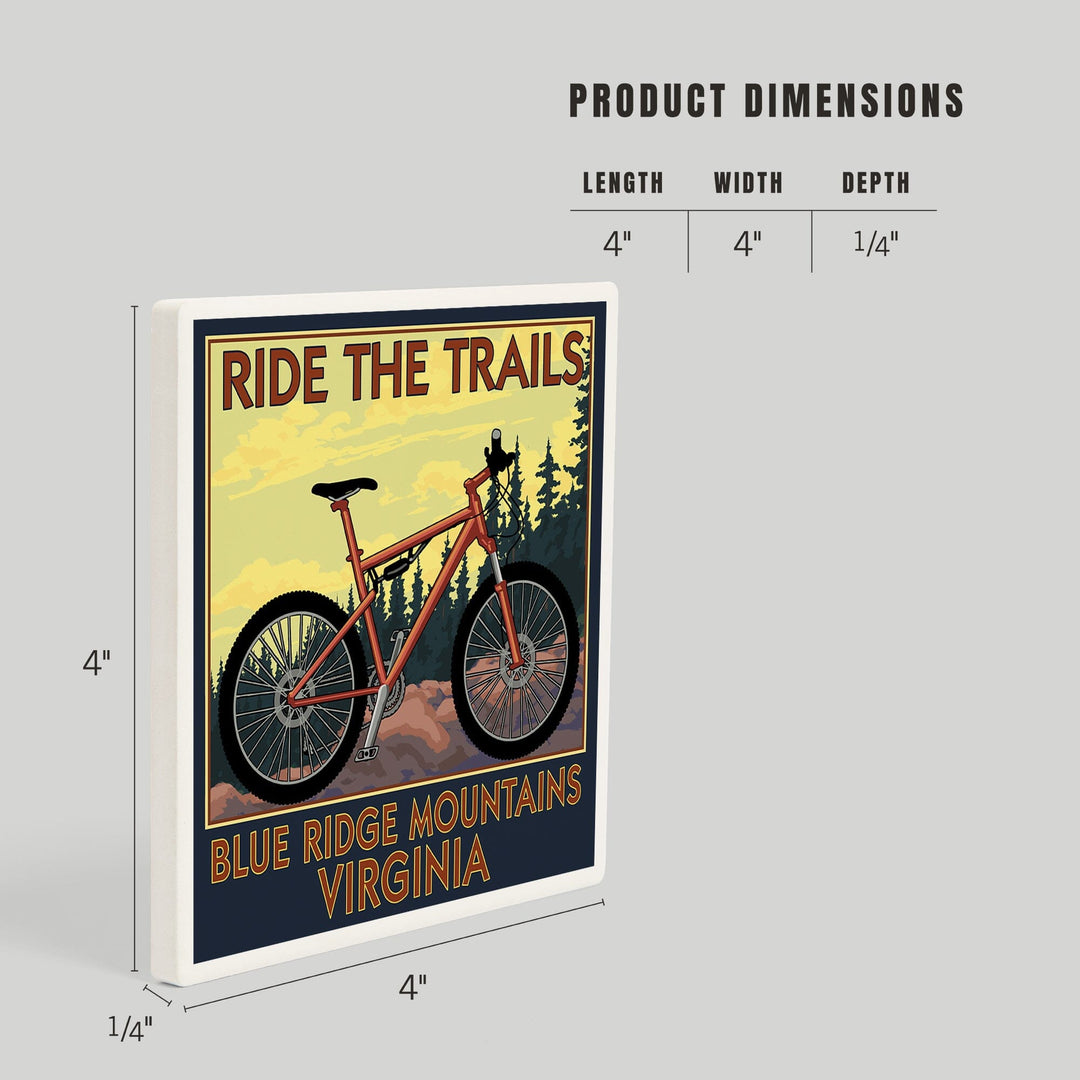 Blue Ridge Mountains, Virginia, Ride the Trails, Coasters Coasters Lantern Press 