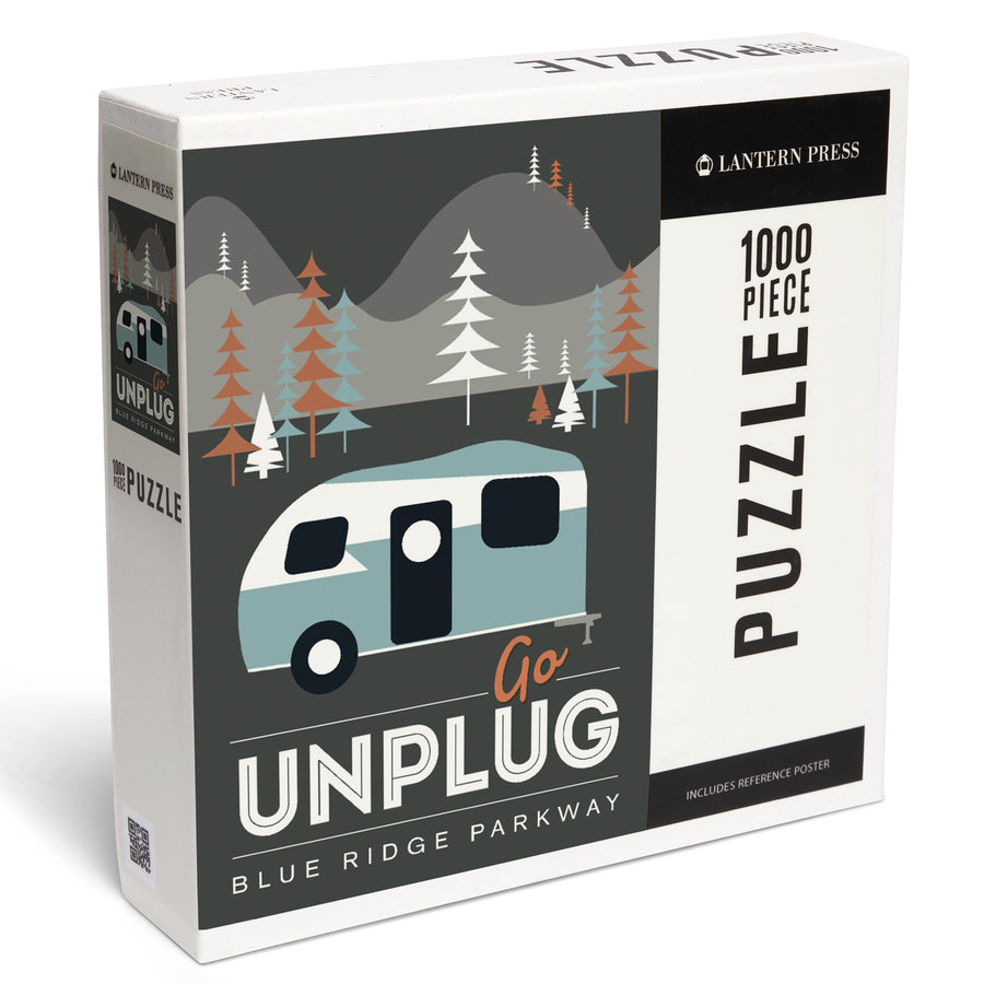 Blue Ridge Parkway, Go Unplug Camper, Jigsaw Puzzle Puzzle Lantern Press 