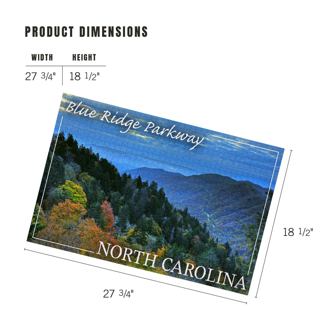Blue Ridge Parkway, North Carolina, Great Smoky Mountains, Jigsaw Puzzle Puzzle Lantern Press 