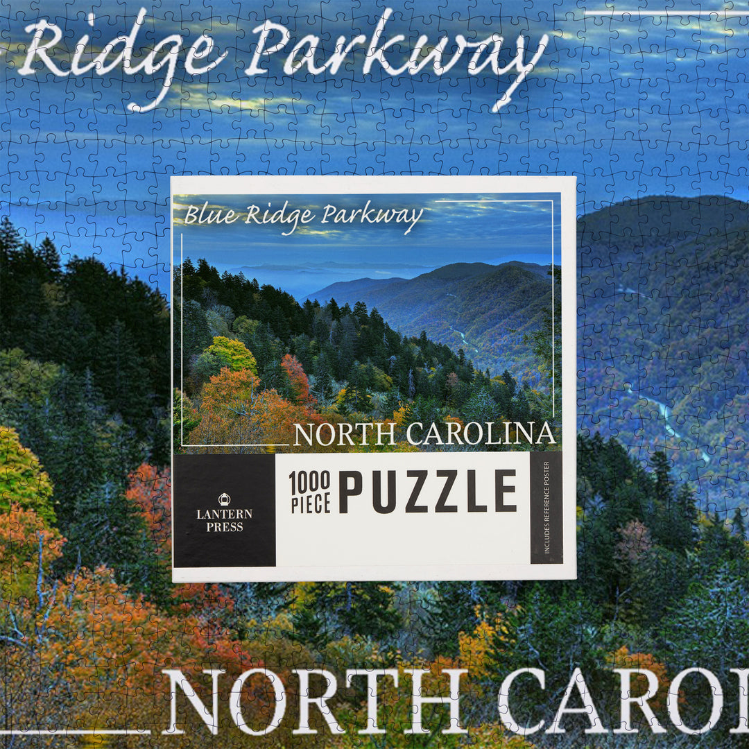 Blue Ridge Parkway, North Carolina, Great Smoky Mountains, Jigsaw Puzzle Puzzle Lantern Press 