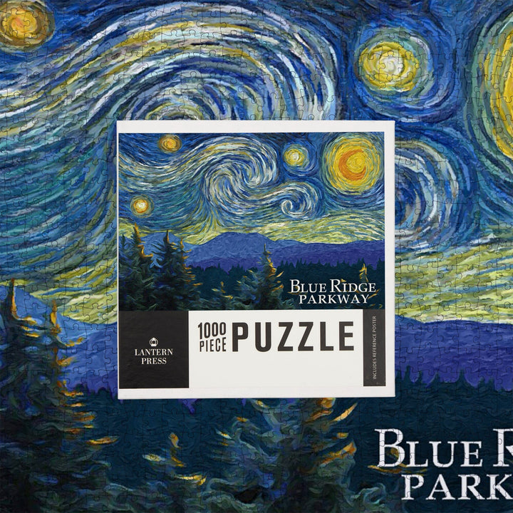 Blue Ridge Parkway, Starry Night, Jigsaw Puzzle Puzzle Lantern Press 