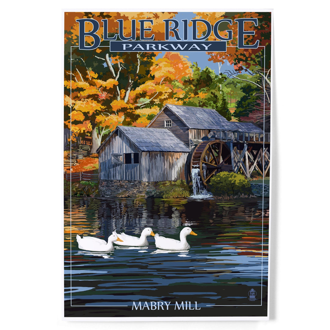 Blue Ridge Parkway, Virginia, Mabry Mill, Art & Giclee Prints Art Lantern Press 