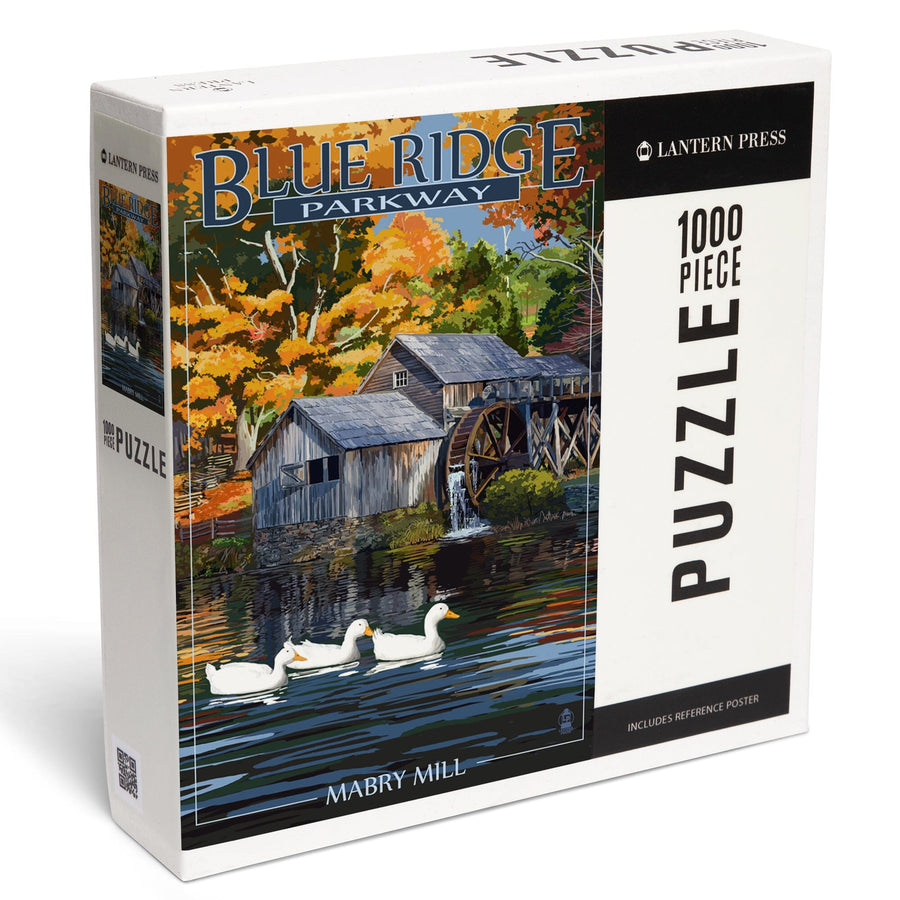 Blue Ridge Parkway, Virginia, Mabry Mill, Jigsaw Puzzle Puzzle Lantern Press 