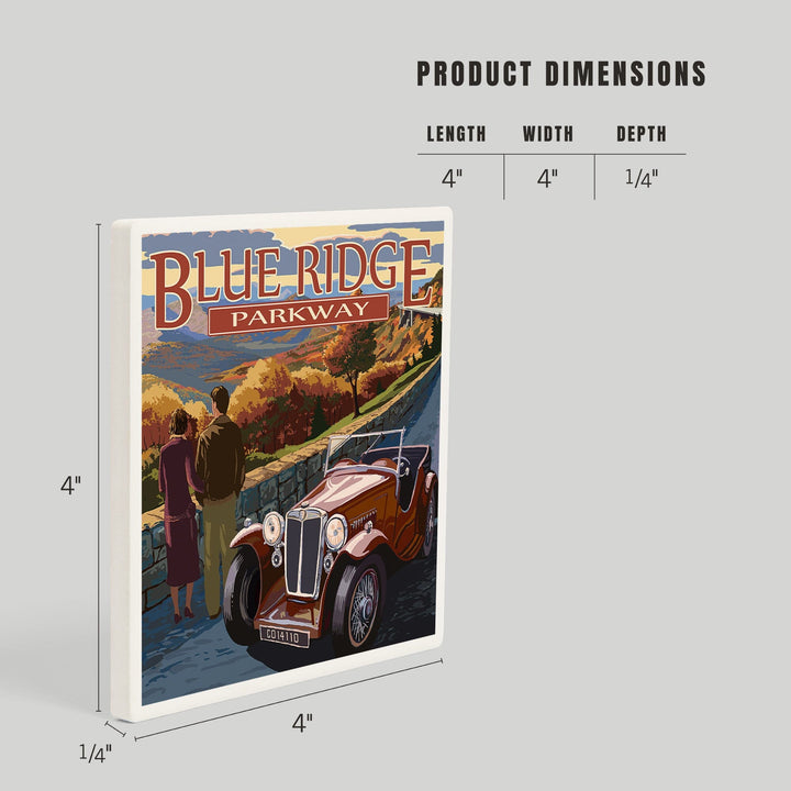 Blue Ridge Parkway, Virginia, Viaduct Scene at Sunset, Coasters Coasters Lantern Press 