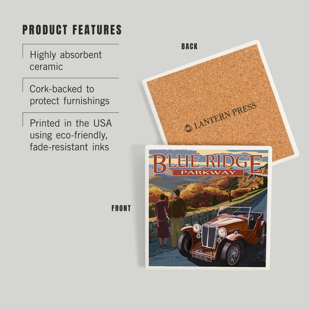Blue Ridge Parkway, Virginia, Viaduct Scene at Sunset, Coasters Coasters Lantern Press 