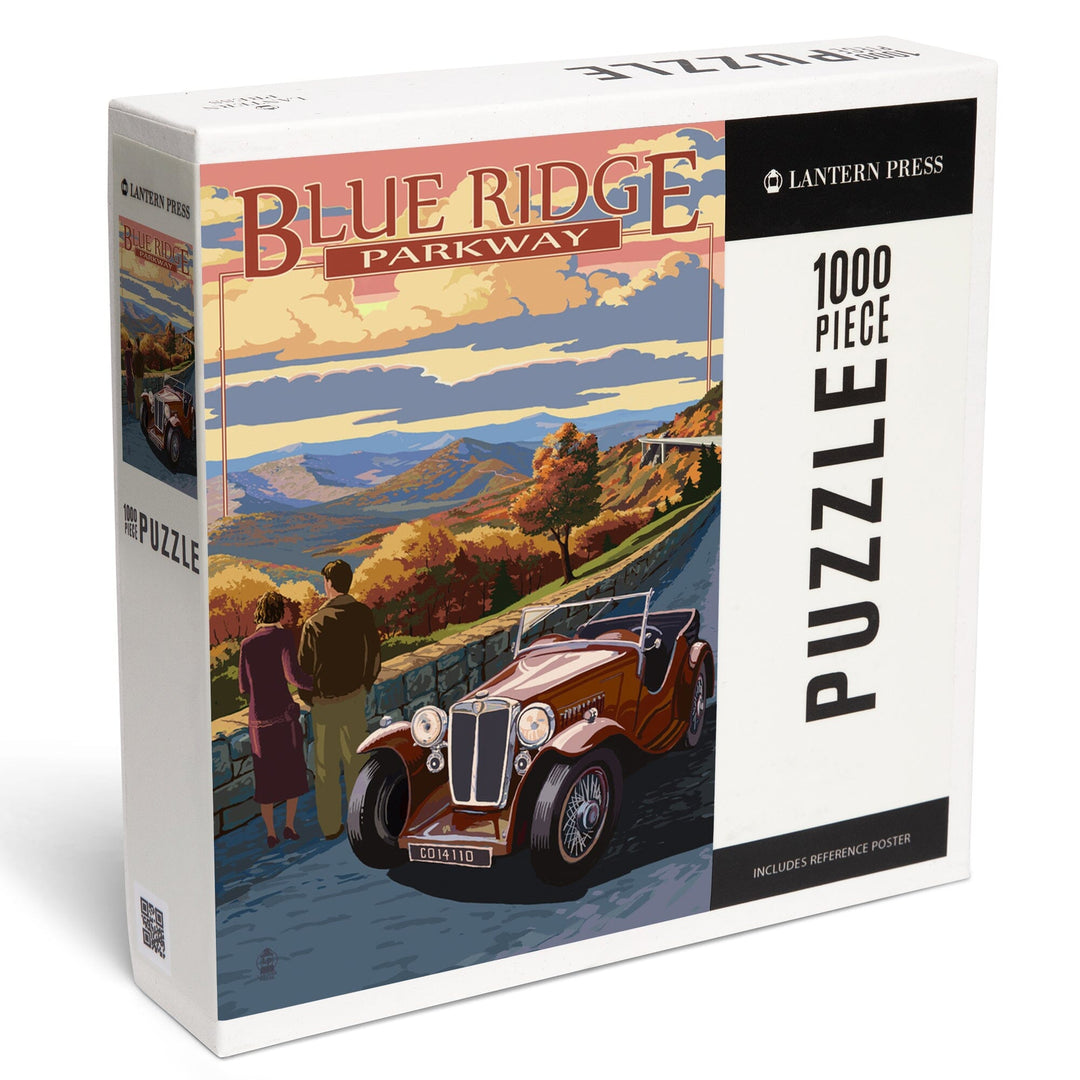 Blue Ridge Parkway, Virginia, Viaduct Scene at Sunset, Jigsaw Puzzle Puzzle Lantern Press 