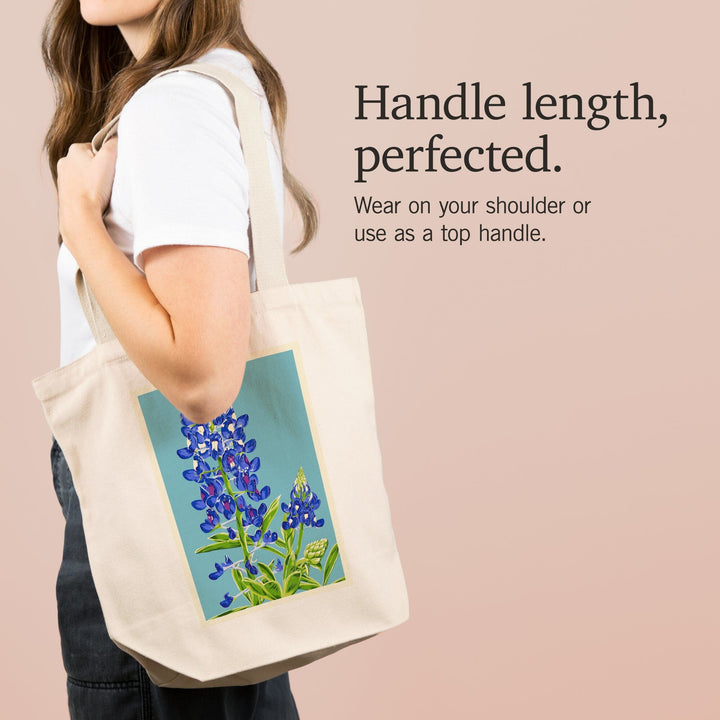 Bluebonnet, Letterpress, Tote Bag Totes Lantern Press 