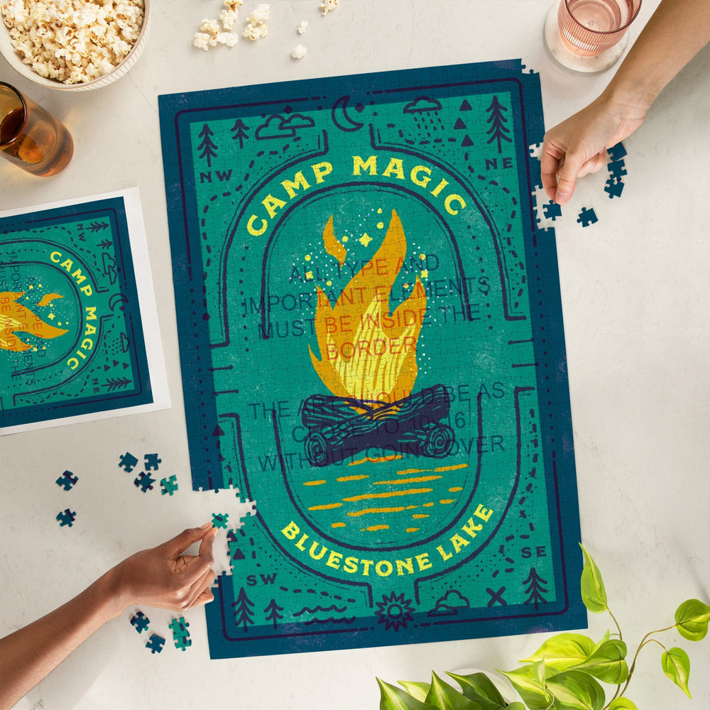 Bluestone Lake, West Virginia, Lake Life Series, Camp Magic, Jigsaw Puzzle Puzzle Lantern Press 