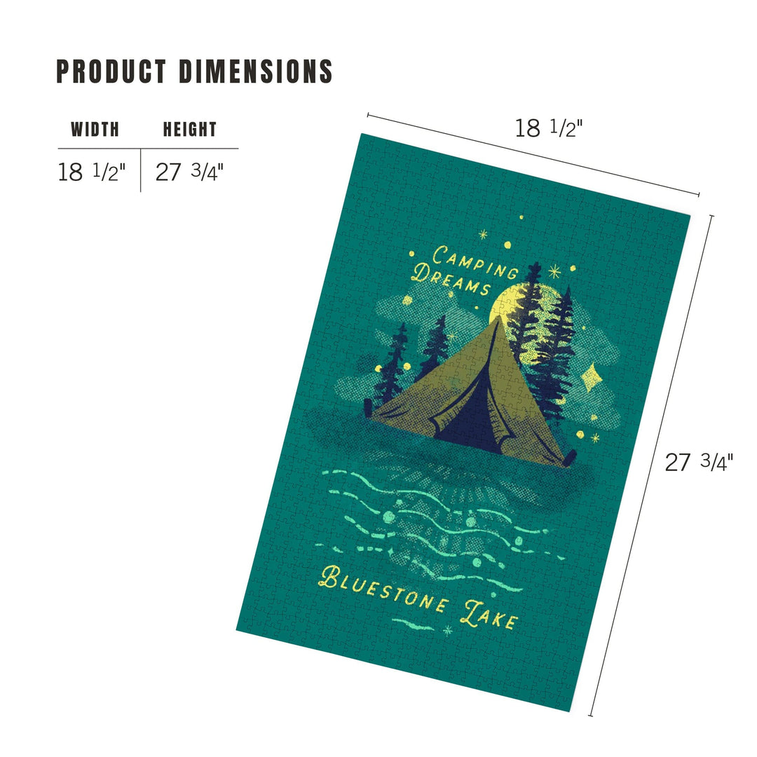 Bluestone Lake, WV, Lake Life Series, Camping Dreams, Jigsaw Puzzle Puzzle Lantern Press 