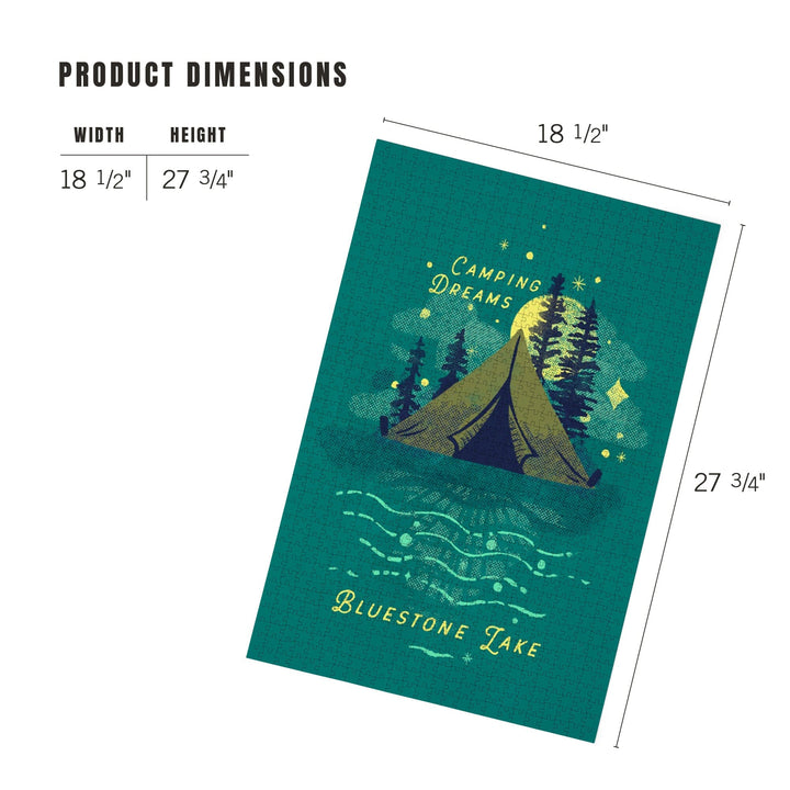 Bluestone Lake, WV, Lake Life Series, Camping Dreams, Jigsaw Puzzle Puzzle Lantern Press 