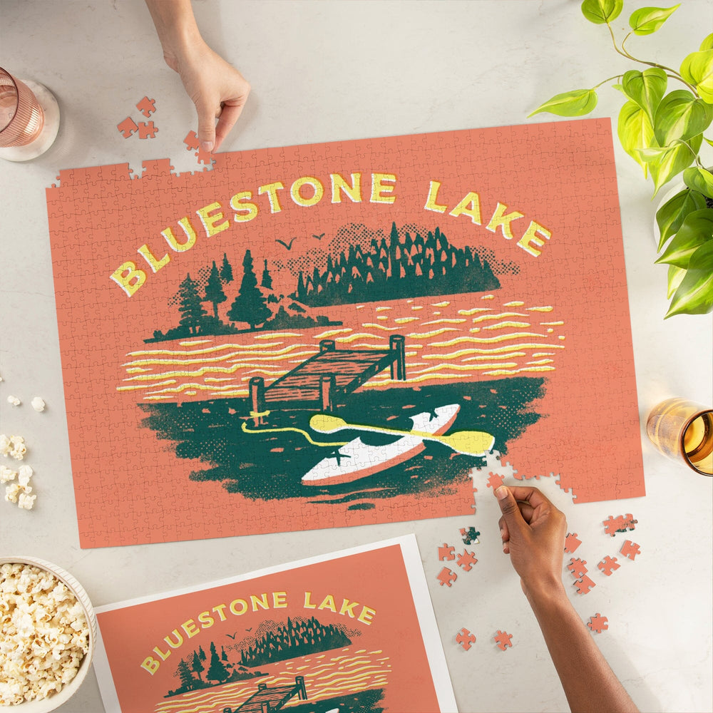 Bluestone Lake, WV, Lake Life Series, Lake Adventures, Dock, Jigsaw Puzzle Puzzle Lantern Press 