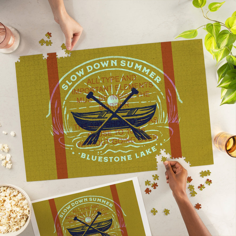 Bluestone Lake, WV, Lake Life Series, Slow Down Summer, Jigsaw Puzzle Puzzle Lantern Press 