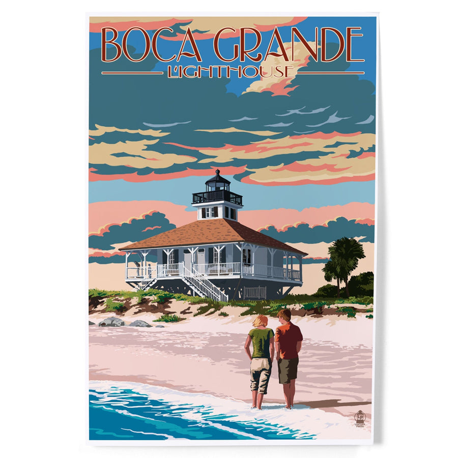 Boca Grande, Florida, Lighthouse, Art & Giclee Prints Art Lantern Press 
