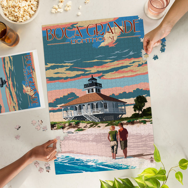 Boca Grande, Florida, Lighthouse, Jigsaw Puzzle Puzzle Lantern Press 