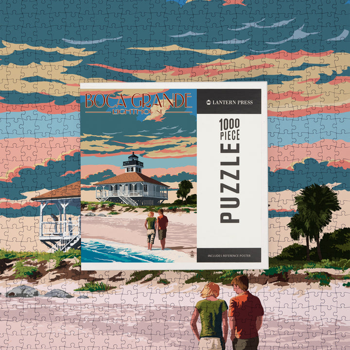 Boca Grande, Florida, Lighthouse, Jigsaw Puzzle Puzzle Lantern Press 