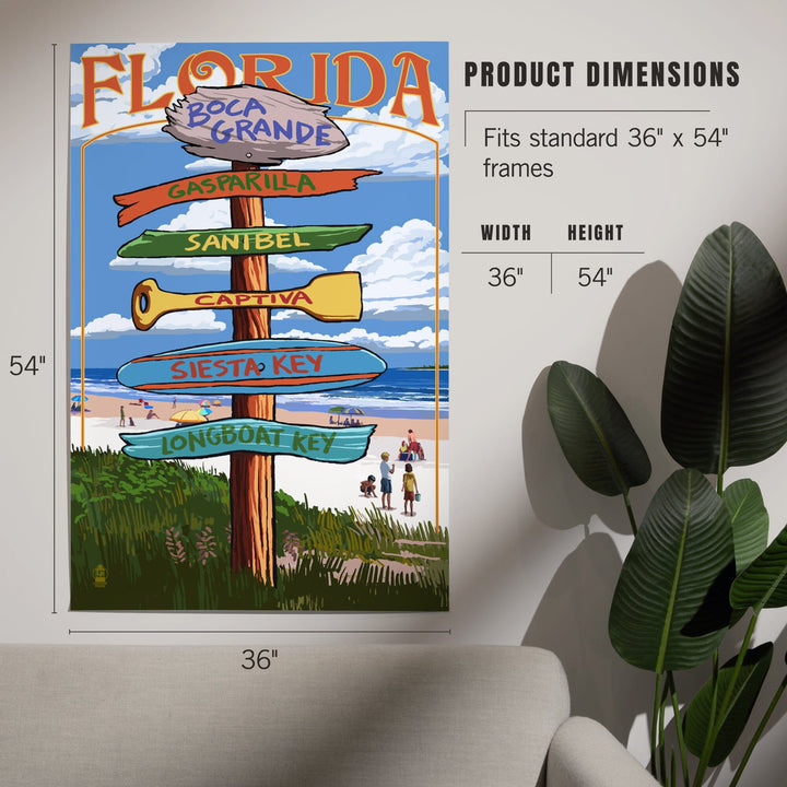 Boca Grande, Florida, Sign Destinations, Art & Giclee Prints Art Lantern Press 