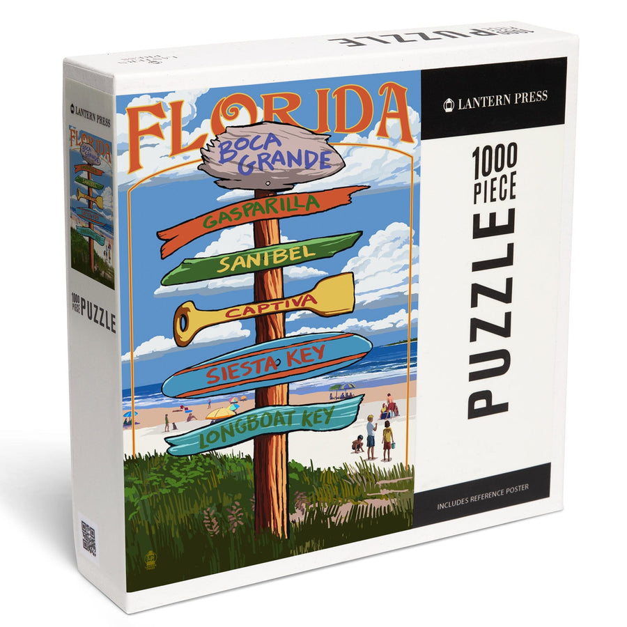 Boca Grande, Florida, Sign Destinations, Jigsaw Puzzle Puzzle Lantern Press 