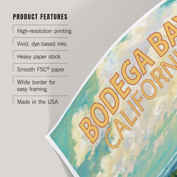 Bodega Bay, California, Camper Van, Art & Giclee Prints Art Lantern Press 
