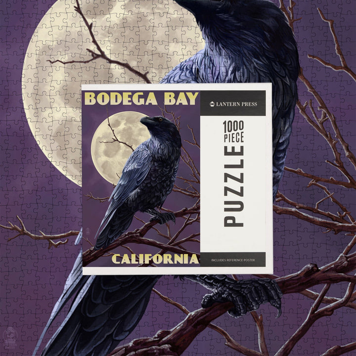 Bodega Bay, California, Raven, Jigsaw Puzzle Puzzle Lantern Press 