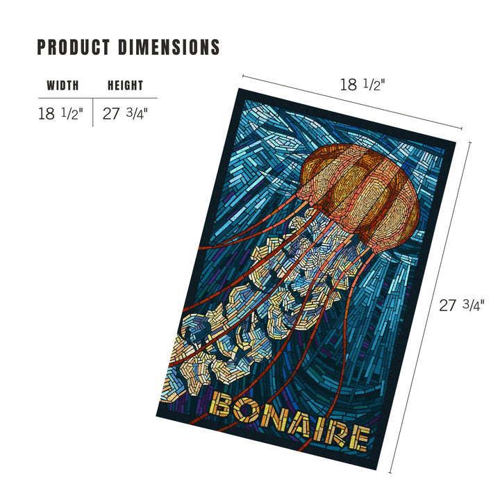 Bonaire, Dutch Caribbean, Jellyfish, Mosaic, Jigsaw Puzzle Puzzle Lantern Press 